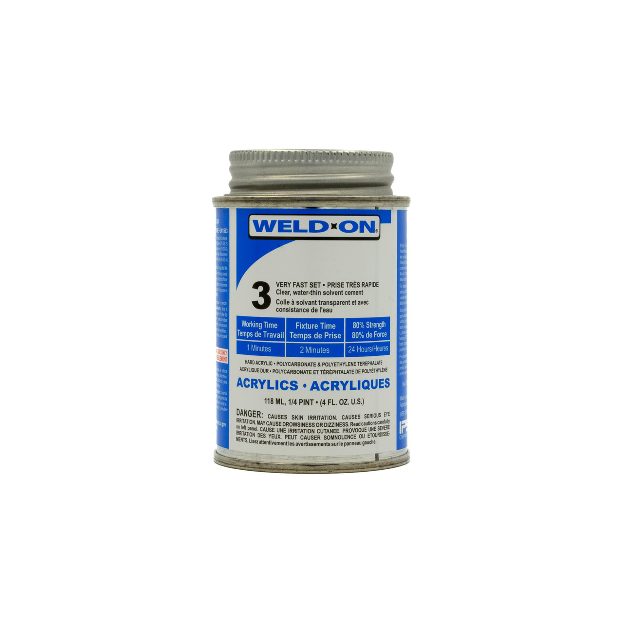 Weldon #3 Acrylic Adhesive Can (4oz)