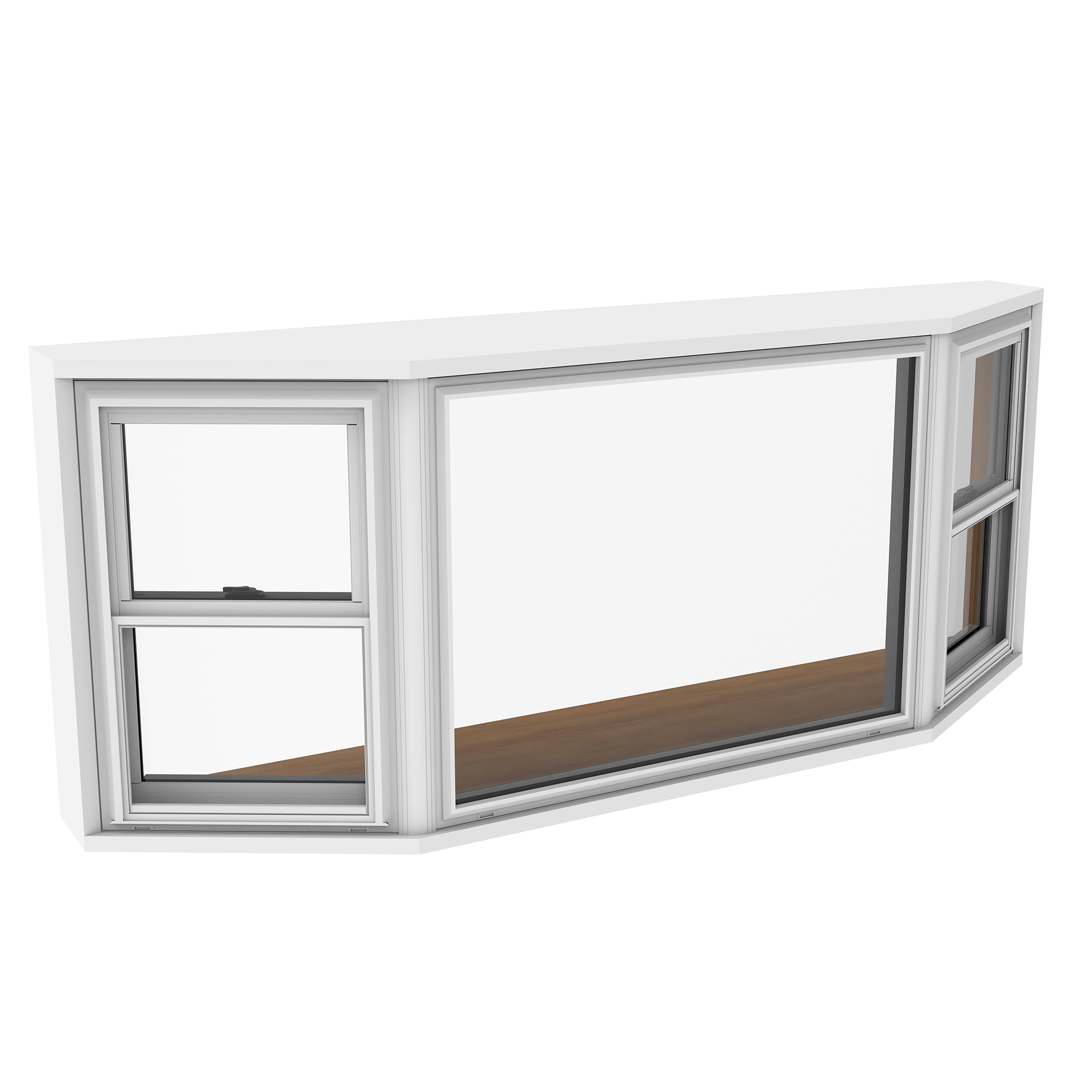 Vinyl Bay Window with Double Hung Ends