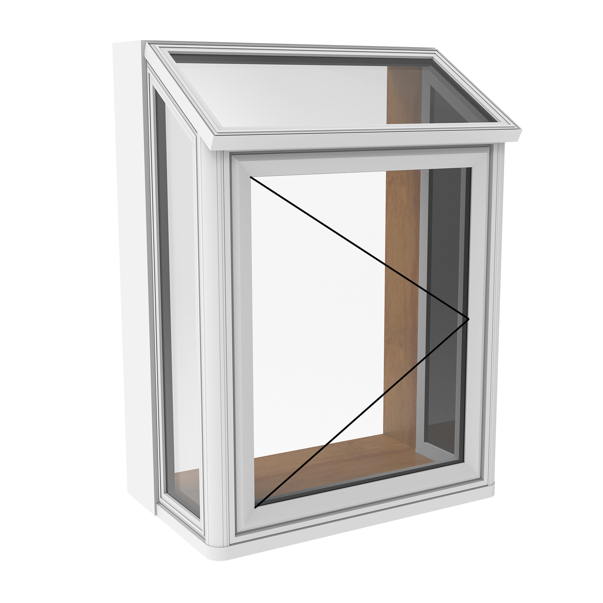 Vinyl Garden Window with Casement Front