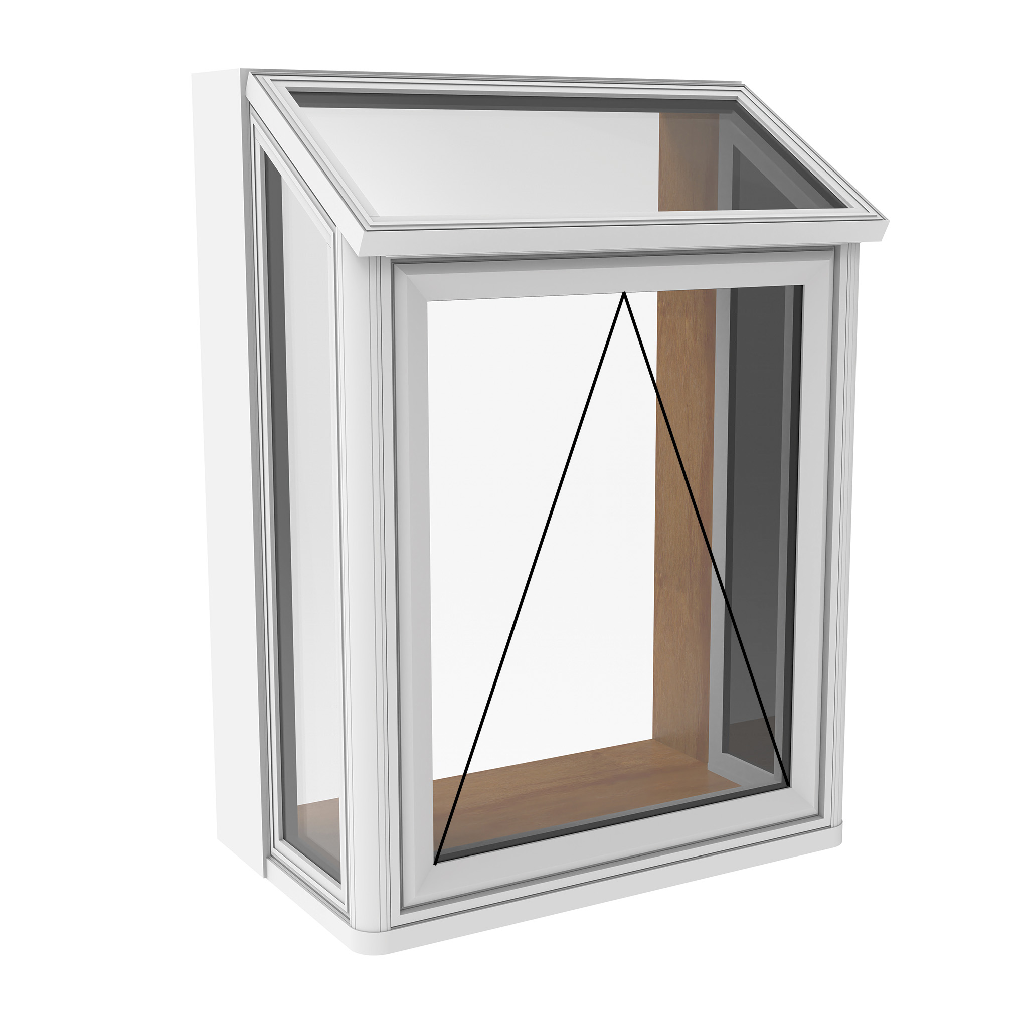 Vinyl Garden Window with Awning Front