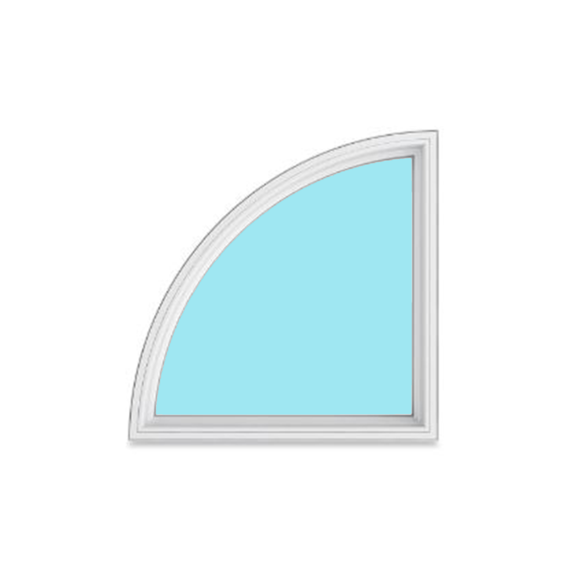 Vinyl Quater Round Window