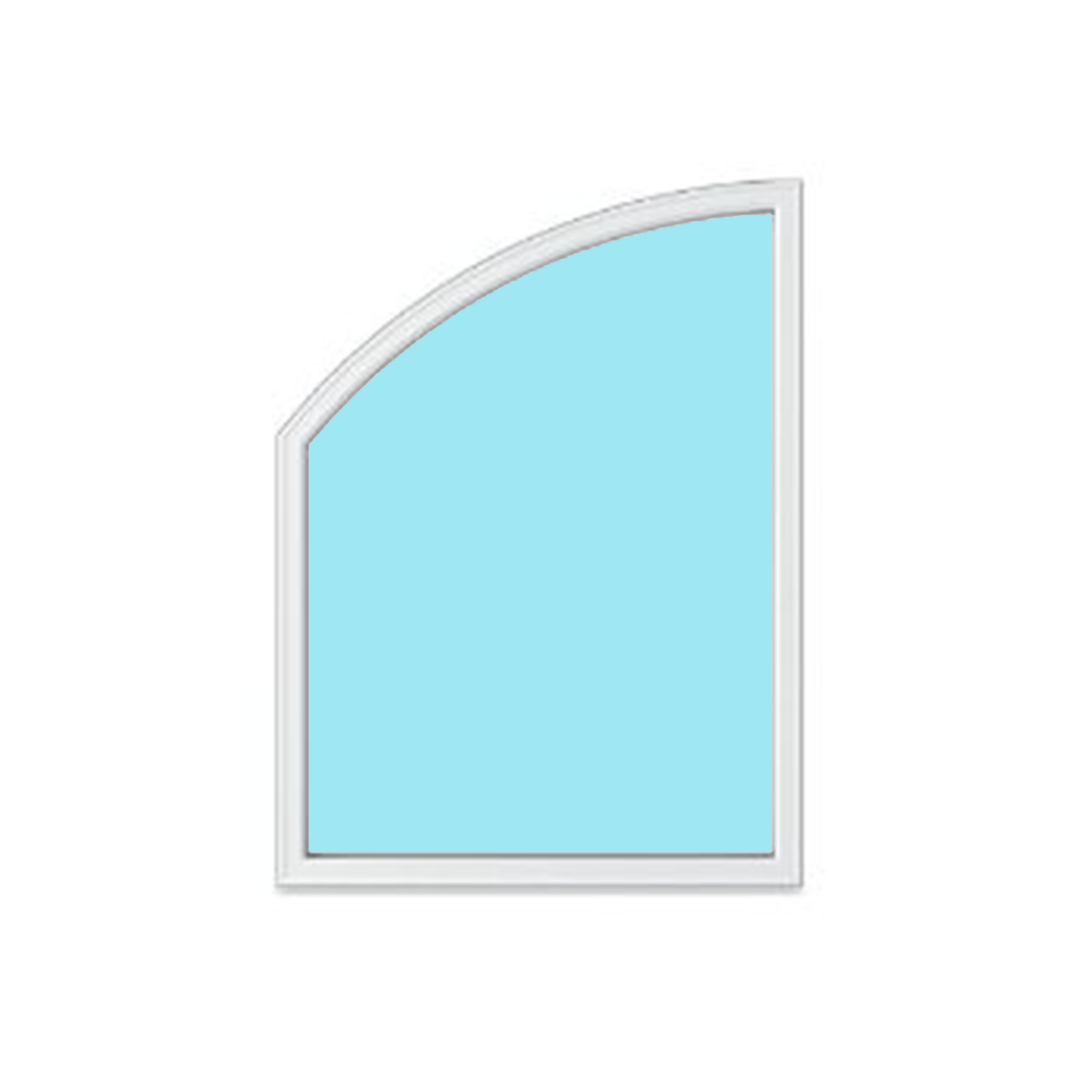 Vinyl Quarter Round Top Window