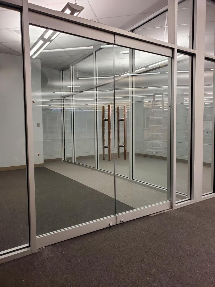 Aluminum Herculite Swing Glass Door