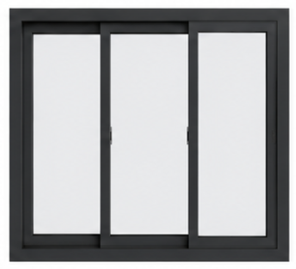Aluminum 3-Lite Sliding Window
