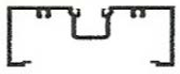 1-3/4" x 4-1/2" Aluminum Single Pocket Open Back (for 1/4" or 1/2" Glass)