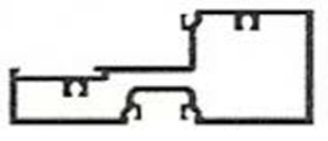 1-3/4" x 4-1/2" Aluminum Sill Closed Back (for 1/4" or 1/2" Glass)