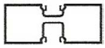 1-3/4" x 4-1/2" Aluminum Double Pocket Closed Back (for 1/4" or 1/2" Glass)