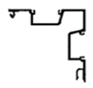 4-1/2" Half Corner with 2 Pockets  (for 1" Glass)